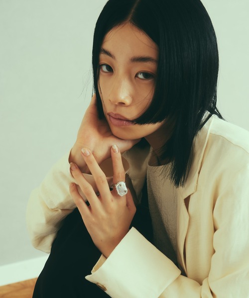 LAYMEE（レイミー）の「Alfons tailored jacket / アルフォンステーラード（テーラードジャケット・レディース・ミント/ネイビー/ホワイト・FREE）」の22枚目の写真