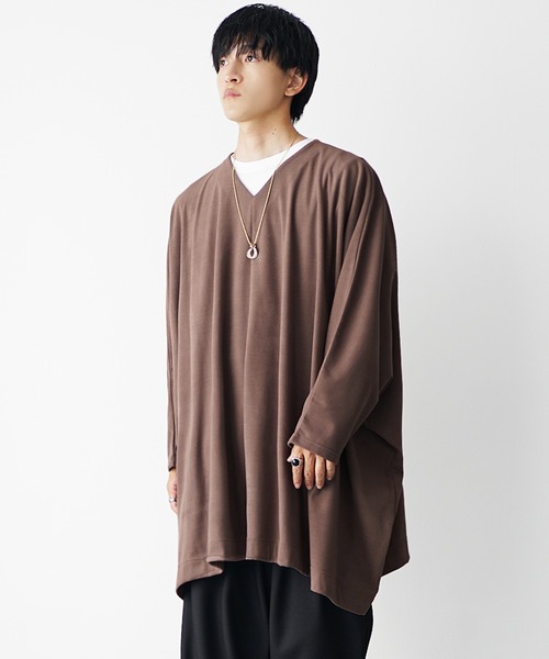 MinoriTY】もちもちビッグポンチョ メンズ 秋服 オーバーサイズ ルーズ