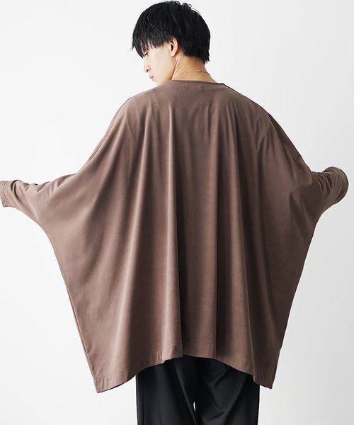 MinoriTY（マイノリティ）の「【MinoriTY】もちもちビッグポンチョ メンズ 秋服 オーバーサイズ ルーズフィット プルオーバー（ポンチョ・メンズ・ブラウン/ブラック/グレー・FREE）」の9枚目の写真