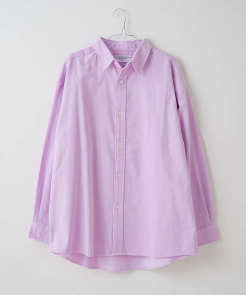 WHIMSIC（ウィムジック）の「【WHIMSIC】コーデュロイレギュラーカラーシャツ（シャツ/ブラウス・レディース・グリーン/イエロー/パープル/ブルー系その他/ブルー・FREE）」の4枚目の写真