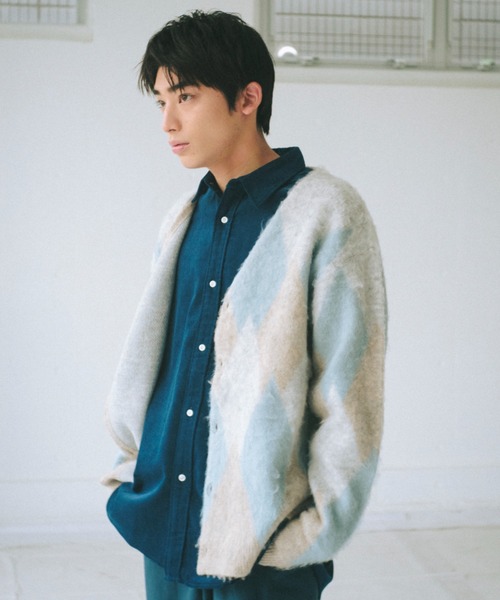 WHIMSIC（ウィムジック）の「【WHIMSIC】コーデュロイレギュラーカラーシャツ（シャツ/ブラウス・レディース・グリーン/イエロー/パープル/ブルー系その他/ブルー・FREE）」の9枚目の写真