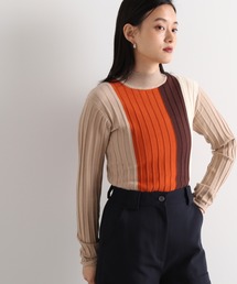 N.(N. Natural Beauty Basic) | ◆カラーブロッキングハイネックリブニット(ニット/セーター)
