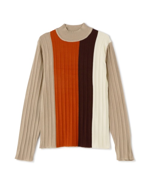 N.(N. Natural Beauty Basic)(エヌエヌナチュラルビューティーベーシック)の「◆カラーブロッキングハイネックリブニット(ニット/セーター・レディース・ホワイト系その他/ベージュ系その他/ネイビー系・MEDIUM)」の16枚目の写真