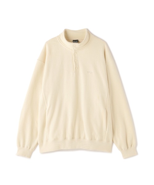 schott(ショット)の「Schott/ショット/SNAP SWEATSHIRT/スナップ スウェットシャツ(スウェット・メンズ・その他/キナリ/チャコール/オリーブ系・2XL/M/L/XL)」の2枚目の写真