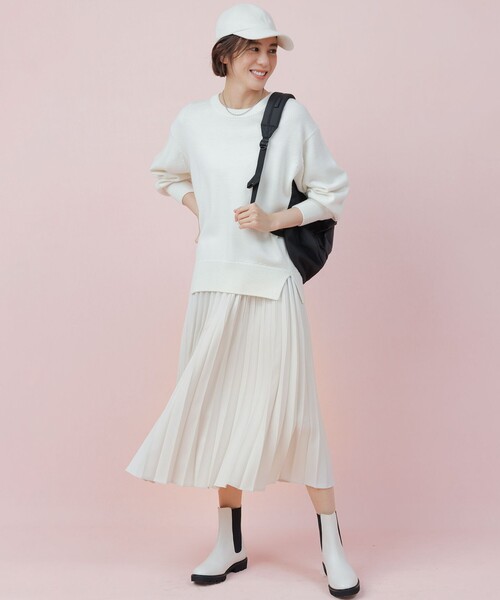 セール】【CLASSY.1月号掲載】ウールコード クルーネック ニット