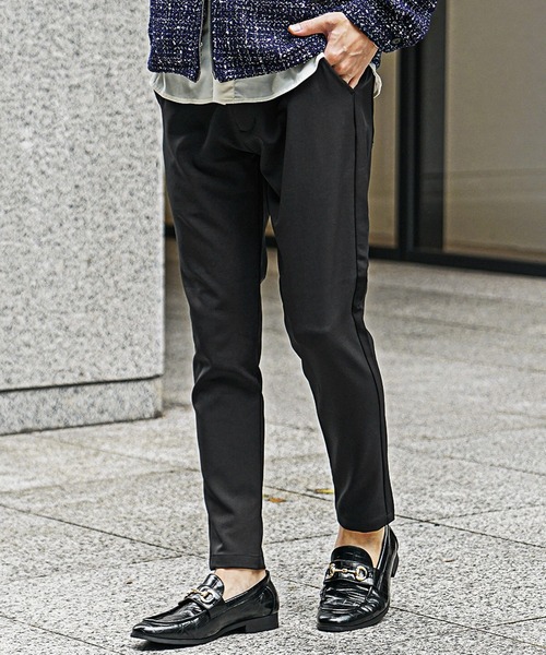 SOMEDIFF（サムディフ）の「【SOMEDIFF】ストレッチ テーパード アンクル スラックス パンツ メンズ（スラックス・メンズ・カーキ/ブラック/カモフラージュ・XL/M/L）」の2枚目の写真