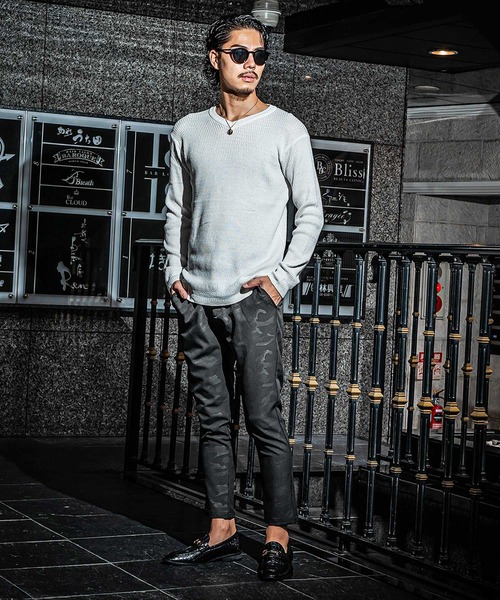 SOMEDIFF（サムディフ）の「【SOMEDIFF】ストレッチ テーパード アンクル スラックス パンツ メンズ（スラックス・メンズ・カーキ/ブラック/カモフラージュ・XL/M/L）」の6枚目の写真