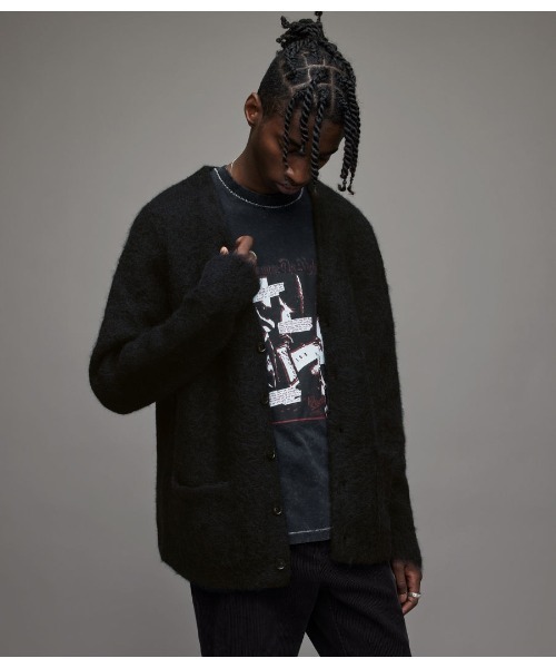 ALLSAINTS オールセインツ アルパカ　モヘア　カーディガン　ブラック ALLSAINTS オールセインツ アルパカ モヘア カーディガン ブラック