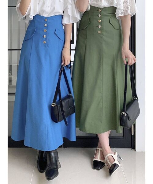 dazzlin（ダズリン）の「ジュエルボタンフレアスカート（スカート