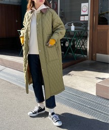 StyleSea | 2WAYキルティングスナップロングコート(ミリタリージャケット)