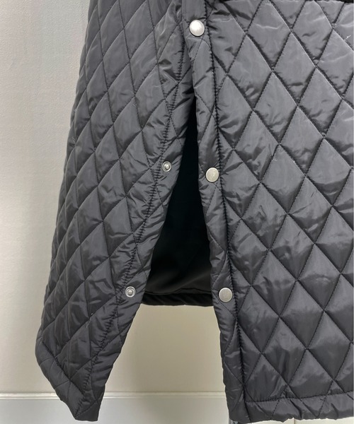 StyleSea（スタイルシー）の「2WAYキルティングスナップロングコート（ミリタリージャケット・レディース・オリーブ/ブラック・MEDIUM）」の4枚目の写真