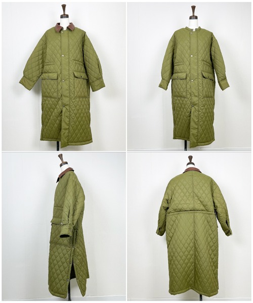 StyleSea（スタイルシー）の「2WAYキルティングスナップロングコート（ミリタリージャケット・レディース・オリーブ/ブラック・MEDIUM）」の6枚目の写真