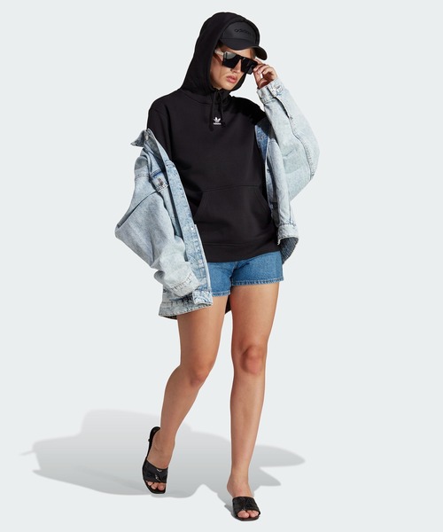 adidas（アディダス）の「アディカラー エッセンシャルズ フリースパーカー / アディダスオリジナルス adidas Originals（パーカー・レディース・オフホワイト/ブラック/ブルー・MEDIUM/LARGE/X-LARGE/XX-LARGE/X-SMALL/SMALL）」の11枚目の写真