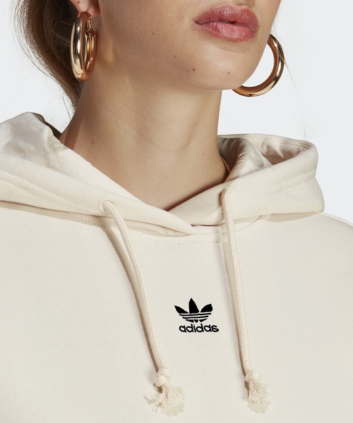 adidas（アディダス）の「アディカラー エッセンシャルズ フリースパーカー / アディダスオリジナルス adidas Originals（パーカー・レディース・オフホワイト/ブラック/ブルー・MEDIUM/LARGE/X-LARGE/XX-LARGE/X-SMALL/SMALL）」の16枚目の写真