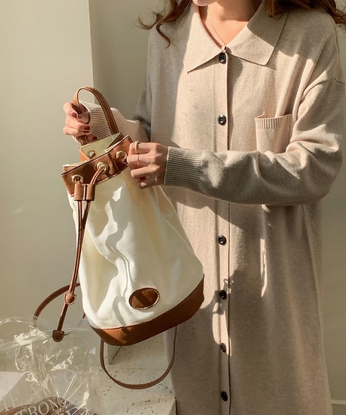 Primazel(プリマゼル)の「シャツ風ニットワンピース(ワンピース・レディース・ブラック/ブラウン/モカ・M)」の8枚目の写真