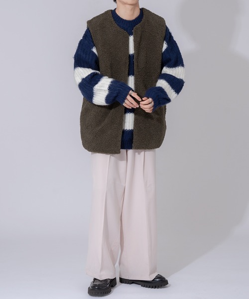 ONCILY(オンシェリー)の「BOA VEST / ボア中綿ベスト(ベスト・メンズ・ブラック/ブラウン/カーキ・MEDIUM/LARGE)」の20枚目の写真
