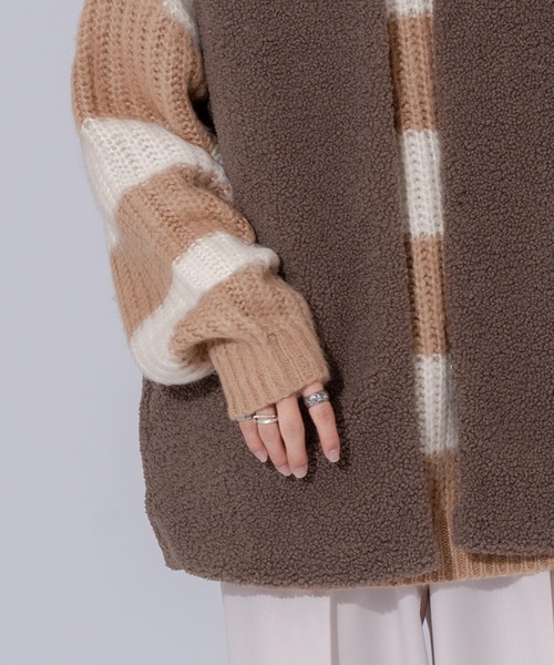 ONCILY(オンシェリー)の「BOA VEST / ボア中綿ベスト(ベスト・メンズ・ブラック/ブラウン/カーキ・MEDIUM/LARGE)」の18枚目の写真