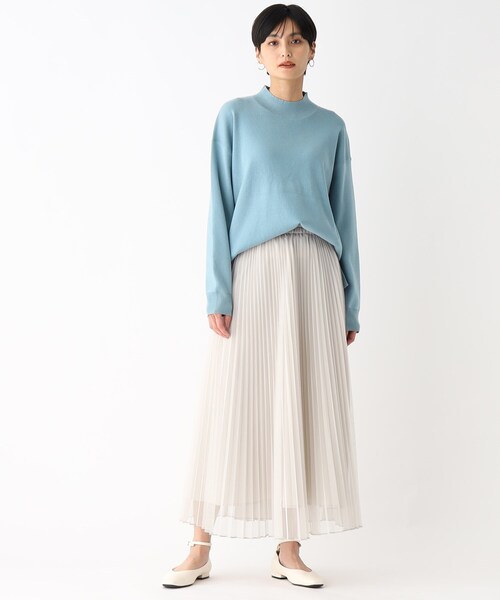 OPAQUE.CLIP(オペークドットクリップ)の「◆チュールプリーツフレアスカート(スカート・レディース・ライトベージュ/ネイビー/グレー・38/40)」の20枚目の写真