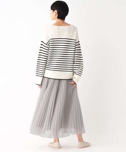 OPAQUE.CLIP(オペークドットクリップ)の「◆チュールプリーツフレアスカート(スカート・レディース・ライトベージュ/ネイビー/グレー・38/40)」の9枚目の写真