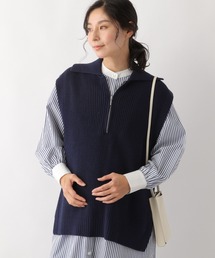 LEPSIM | マタニティ／7ゲージハーフジップベスト　178907(マタニティウェア/グッズ)