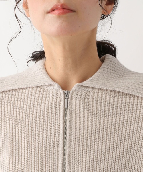 LEPSIM（レプシィム）の「マタニティ／7ゲージハーフジップベスト　178907（マタニティウェア/グッズ・レディース・ピンク/ネイビー/グレイッシュベージュ・FREE）」の7枚目の写真