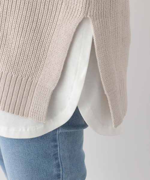 LEPSIM（レプシィム）の「マタニティ／7ゲージハーフジップベスト　178907（マタニティウェア/グッズ・レディース・ピンク/ネイビー/グレイッシュベージュ・FREE）」の22枚目の写真