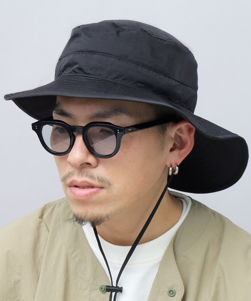Basiquenti(ベーシックエンティ)の「撥水加工 ナイロン 楕円型 アドベンチャーハット(ハット・メンズ・ブラック/ベージュ/ブラウン/グレー/グリーン・FREE)」の22枚目の写真