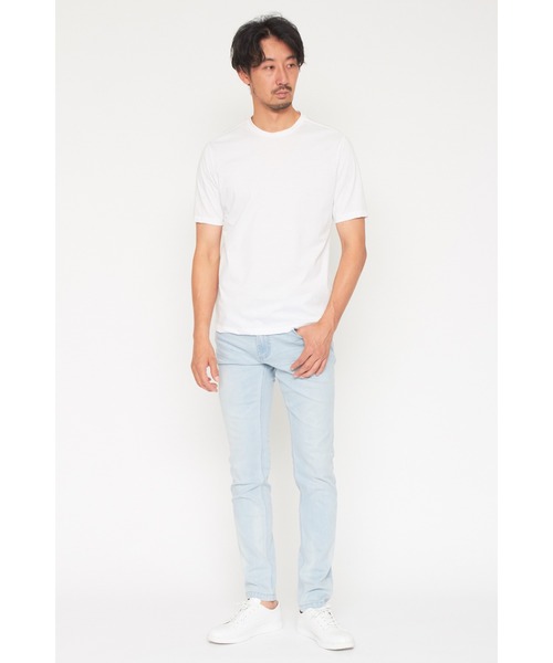 HIGH STREET（ハイストリート）の「HIGH STREET∴ハイパワーストレッチブリーチスリムデニム（スラックス・メンズ・グレー/ブルー系2・M/L/LL/S）」の14枚目の写真
