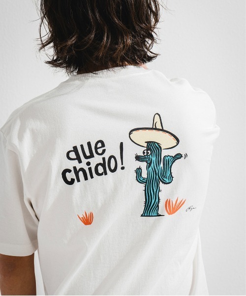 OFFSHORE(オフショア)の「【コラボ商品】OS×AMBE DUE CHIDO TEE/オフショア×アンベリュー ティーシャツ(Tシャツ/カットソー・メンズ・ホワイト/ブルー・XL/L/S/M)」の2枚目の写真