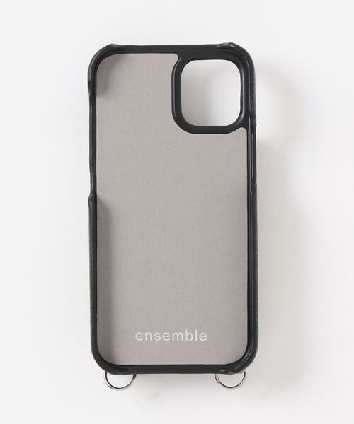ensemble(皮革ブランド)(アンサンブル)の「ensemble PORTEバイカラー 鏡 カードケース付きiPhoneケース (ベルト無し)(スマホケース/カバー・レディース・グレー/ブラック/ベージュ/ライトグレー/ホワイト・6/4/7/5/3/12/10/13)」の19枚目の写真