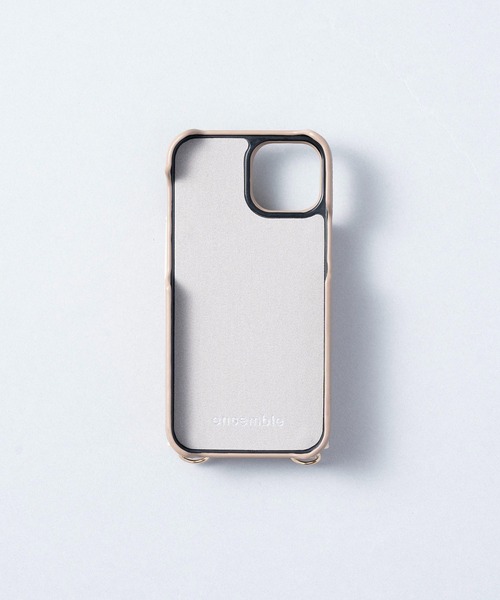 ensemble(皮革ブランド)(アンサンブル)の「ensemble PORTEバイカラー 鏡 カードケース付きiPhoneケース (ベルト無し)(スマホケース/カバー・レディース・グレー/ブラック/ベージュ/ライトグレー/ホワイト・6/4/7/5/3/12/10/13)」の20枚目の写真