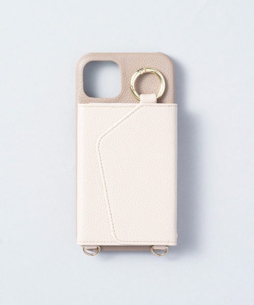 ensemble(皮革ブランド)(アンサンブル)の「ensemble PORTEバイカラー 鏡 カードケース付きiPhoneケース (ベルト無し)(スマホケース/カバー・レディース・グレー/ブラック/ベージュ/ライトグレー/ホワイト・6/4/7/5/3/12/10/13)」の16枚目の写真