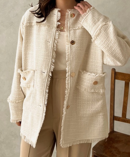 apres jour clair】ツイードジャケット【ZOZOTOWN限定アイテム】（ノー