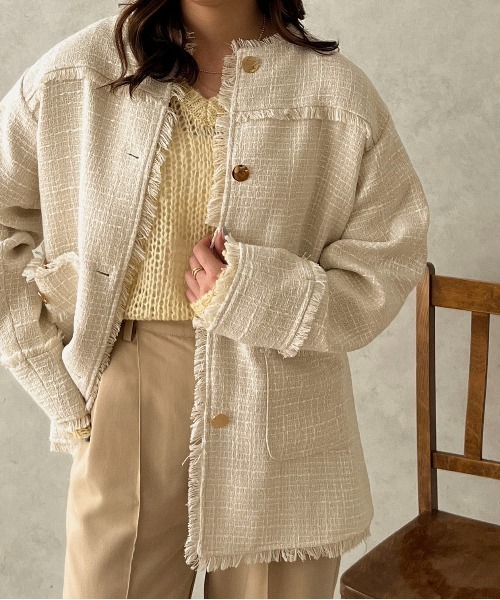 apres jour clair】ツイードジャケット【ZOZOTOWN限定アイテム】（ノー