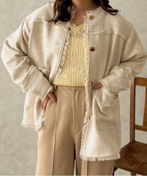 apres jour clair】ツイードジャケット【ZOZOTOWN限定アイテム】（ノー