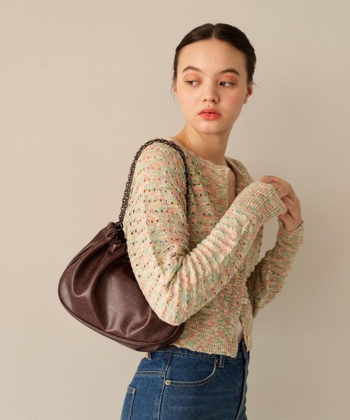 TINA：JOJUN（ティーナジョジュン）の「フェイクレザー ギャザーバッグ TINA：JOJUN（ハンドバッグ・レディース・オレンジ系その他/ブラウン・F）」の15枚目の写真