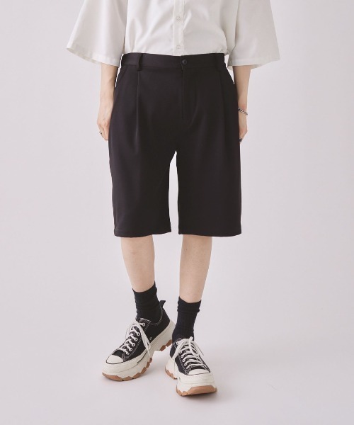 EDEL(エーデル)の「EDEL - タックワイドハーフパンツ(その他パンツ・メンズ・ミント/アイボリー/ブラック・MEDIUM/LARGE)」の3枚目の写真