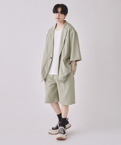 EDEL(エーデル)の「EDEL - タックワイドハーフパンツ(その他パンツ・メンズ・ミント/アイボリー/ブラック・MEDIUM/LARGE)」の11枚目の写真