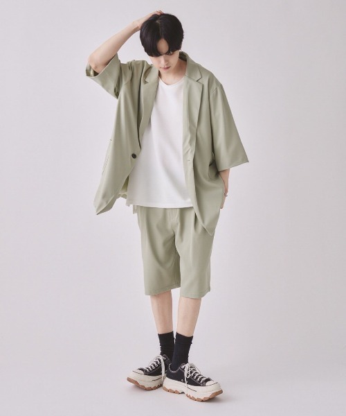 EDEL(エーデル)の「EDEL - タックワイドハーフパンツ(その他パンツ・メンズ・ミント/アイボリー/ブラック・MEDIUM/LARGE)」の13枚目の写真