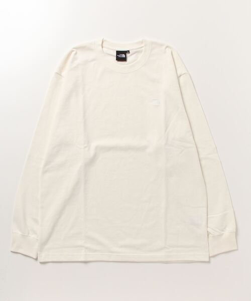 THE NORTH FACE(ザノースフェイス)の「ザ ノース フェイス THE NORTH FACE L/S Nuptse Cotton Tee_ロングスリーブヌプシコットンティー(Tシャツ/カットソー・メンズ・オフホワイト/ブラック/ブラウン/グレー/アイボリー/パープル・L/LL/M/XS/S)」の2枚目の写真