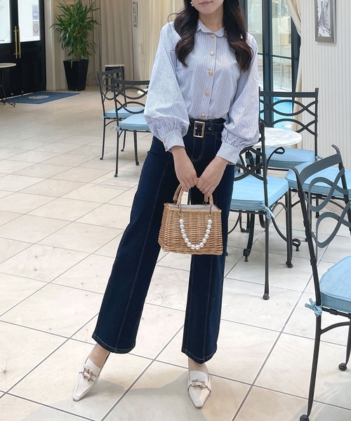 Julia Boutique(ジュリアブティック)の「ビット付きスクエアトゥパンプス/23091(パンプス・レディース・ブラック/ホワイト・36/37/38/39)」の8枚目の写真