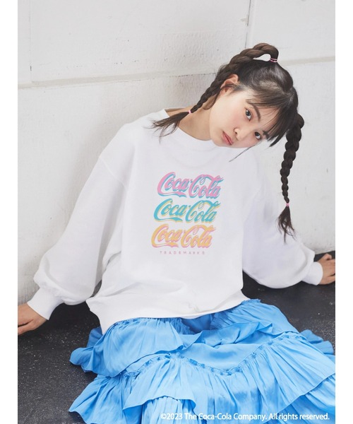 Coca Cola(コカコーラ)の「別注Coca-Cola「R」カラフルロゴスウェット(スウェット・レディース・オフホワイト・FREE)」の7枚目の写真
