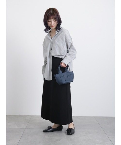 Samansa Mos2 blue(サマンサモスモスブルー)の「前後2wayジャカードテレコタンク(Tシャツ/カットソー・レディース・グレー/ブラック/ベージュ/オフホワイト・LARGE/MEDIUM)」の13枚目の写真