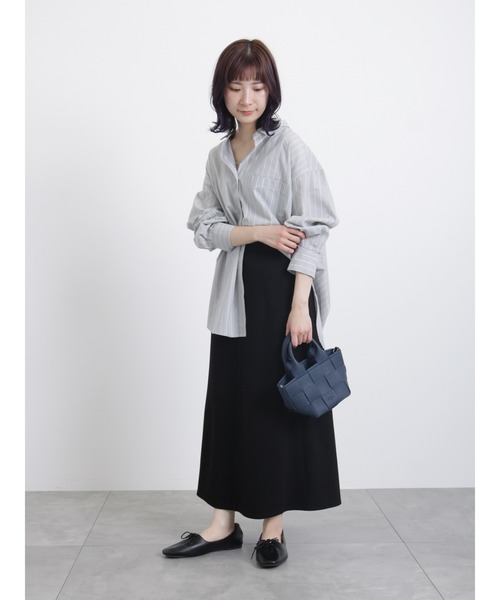 Samansa Mos2 blue(サマンサモスモスブルー)の「前後2wayジャカードテレコタンク(Tシャツ/カットソー・レディース・グレー/ブラック/ベージュ/オフホワイト・LARGE/MEDIUM)」の16枚目の写真