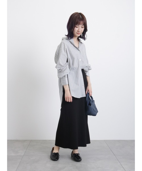 Samansa Mos2 blue(サマンサモスモスブルー)の「前後2wayジャカードテレコタンク(Tシャツ/カットソー・レディース・グレー/ブラック/ベージュ/オフホワイト・LARGE/MEDIUM)」の17枚目の写真