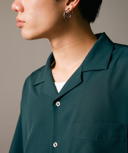 Blue Standard (ブルースタンダード)の「【BLUE STANDARD/ブルースタンダード】消臭 吸水速乾 接触冷感 UVカット ドライ ストレッチ オープンカラー 開襟 シャツ(シャツ/ブラウス・メンズ・カーキ/ネイビー/ベージュ/グリーン/ブラック・X-LARGE/MEDIUM/LARGE)」の22枚目の写真