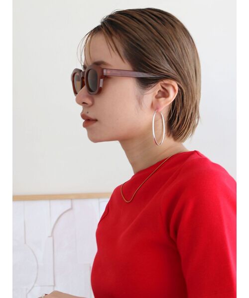 Ungrid（アングリッド）の「太フレームサングラス（サングラス・レディース・ブラック/ブラウン・FREE）」の9枚目の写真