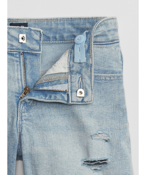 GAP（ギャップ）の「ウォッシュウェル ミッドライズ ミディデニムショートパンツ (キッズ)（デニムパンツ・キッズ・インディゴブルー/ライトインディゴブルー・14/8/16/6/10/12）」の3枚目の写真