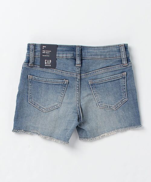 GAP（ギャップ）の「ウォッシュウェル ミッドライズ ミディデニムショートパンツ (キッズ)（デニムパンツ・キッズ・インディゴブルー/ライトインディゴブルー・14/8/16/6/10/12）」の4枚目の写真