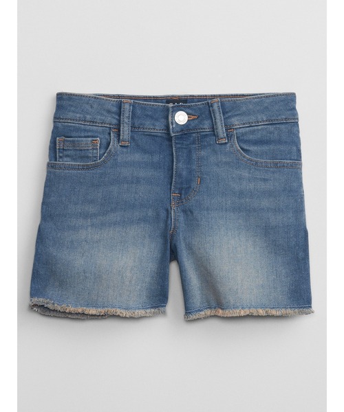 GAP（ギャップ）の「ウォッシュウェル ミッドライズ ミディデニムショートパンツ (キッズ)（デニムパンツ・キッズ・インディゴブルー/ライトインディゴブルー・14/8/16/6/10/12）」の6枚目の写真